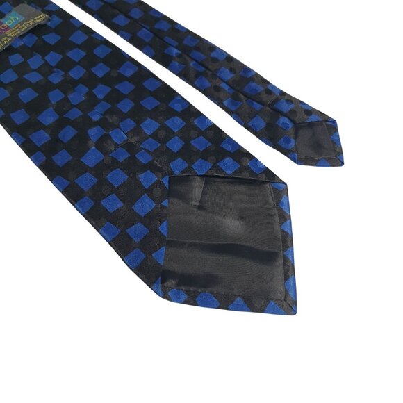 Pooh Necktie Blue Black Checkered Tie Winnie Tigger Balloon Disney Novelty Gift - Picture 5 of 5
